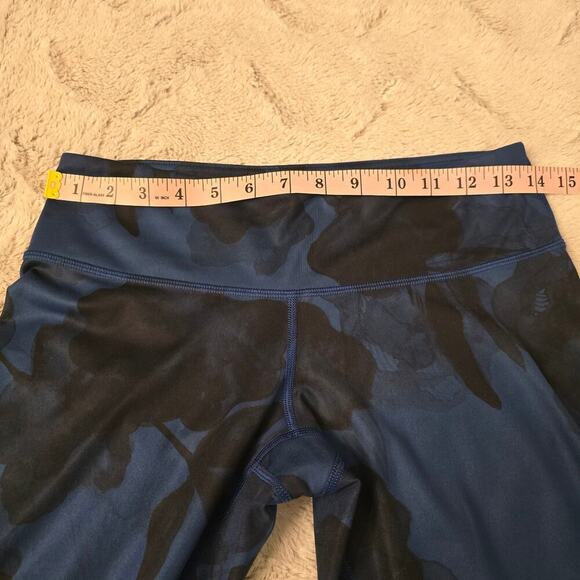 Lululemon Wunder Under Crop II Sz 6 Luxtreme Jumbo Inky Floral Black Inkwell - Picture 4 of 9